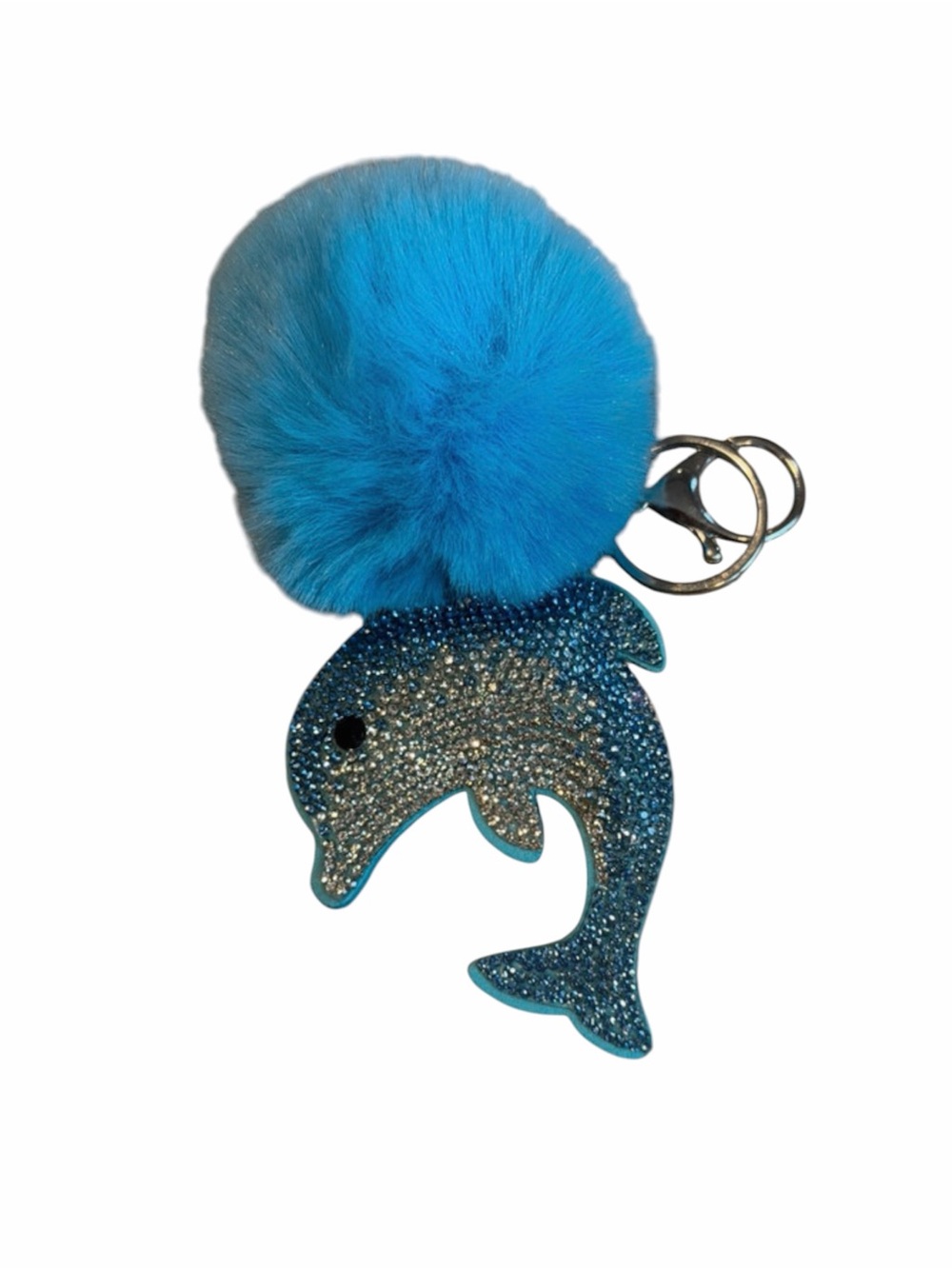 Dolphin Pom Pom Keychain and Bag charm NIP